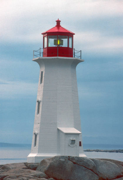 Peggy's Cove Lighthouse & Sea Beyond Vertical - 1994