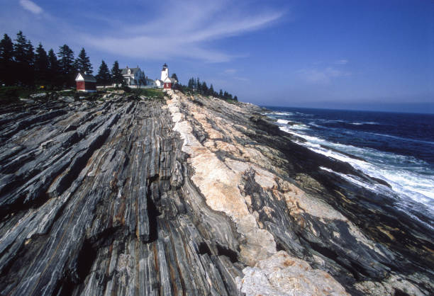 istock Pemaquid Lighthouse Ultra Wide with Surf - 2006 1492614095