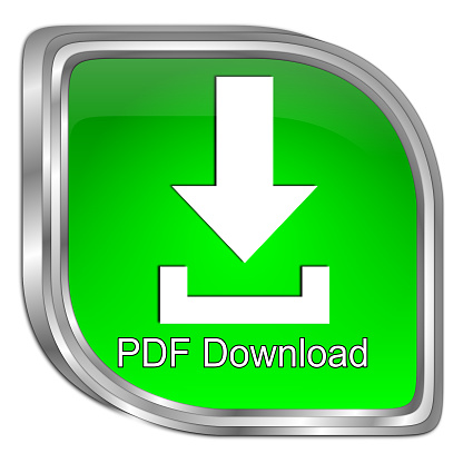 PDF download button green - 3D illustration