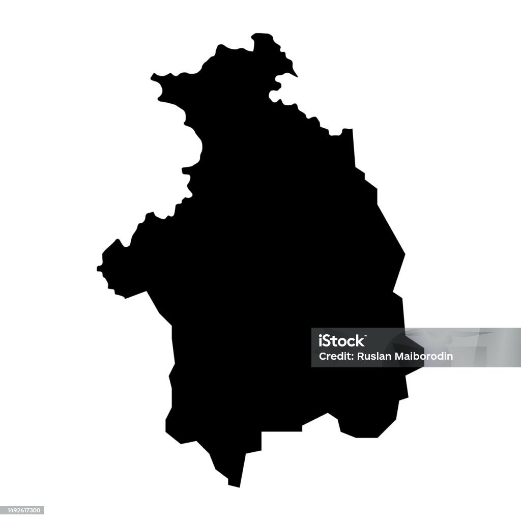 Mappa Del Distretto Di Mitrovica Distretti Del Kosovo Illustrazione