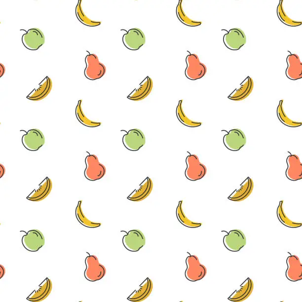 Vector illustration of fruit pattern