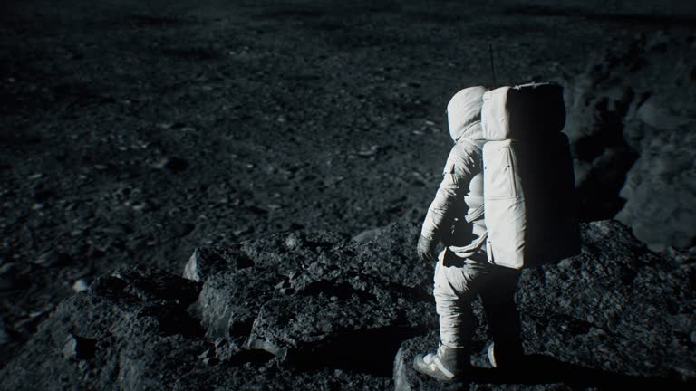 An Astronaut walking on the Moon