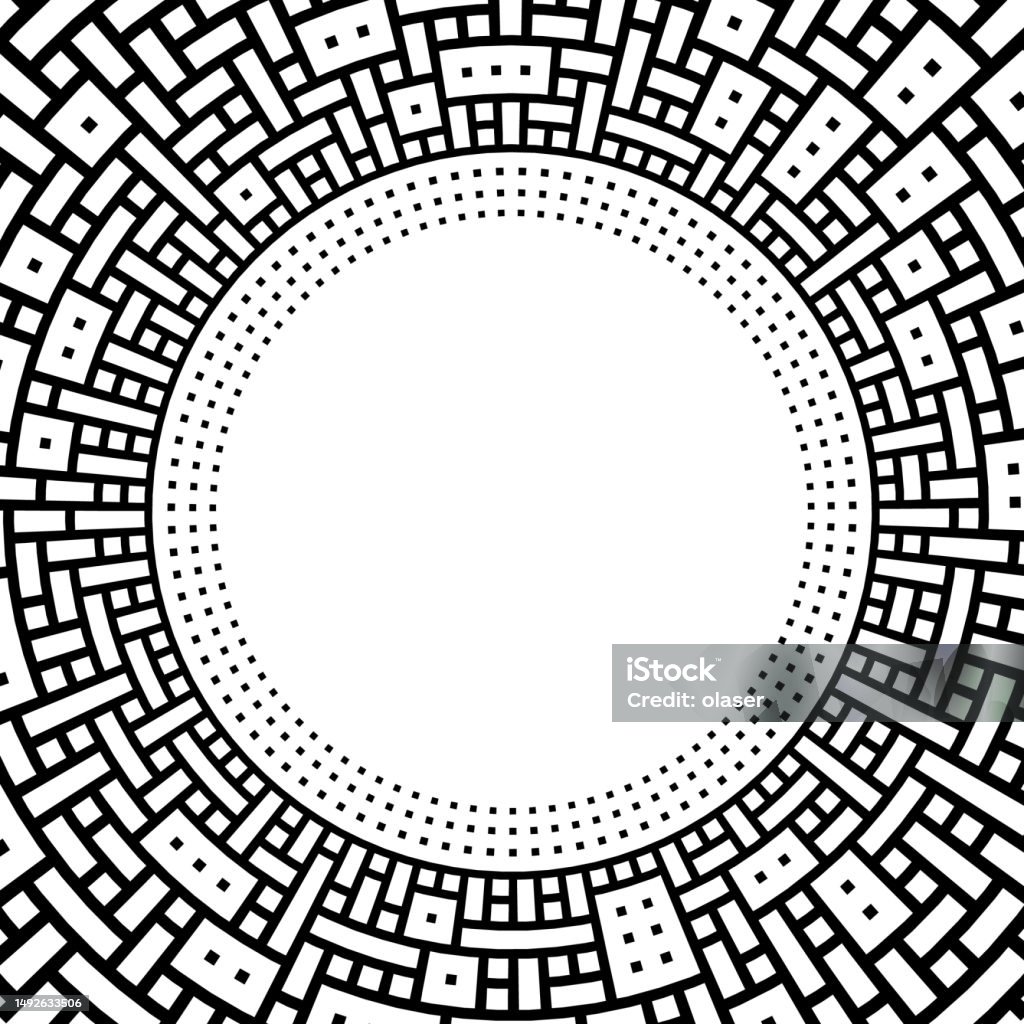 Full Frame Circular Rectangular Pattern Around Copy Space Stock ...