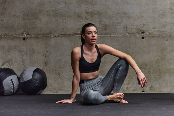 istock A fit woman in the gym taking a break from her training 1492638269