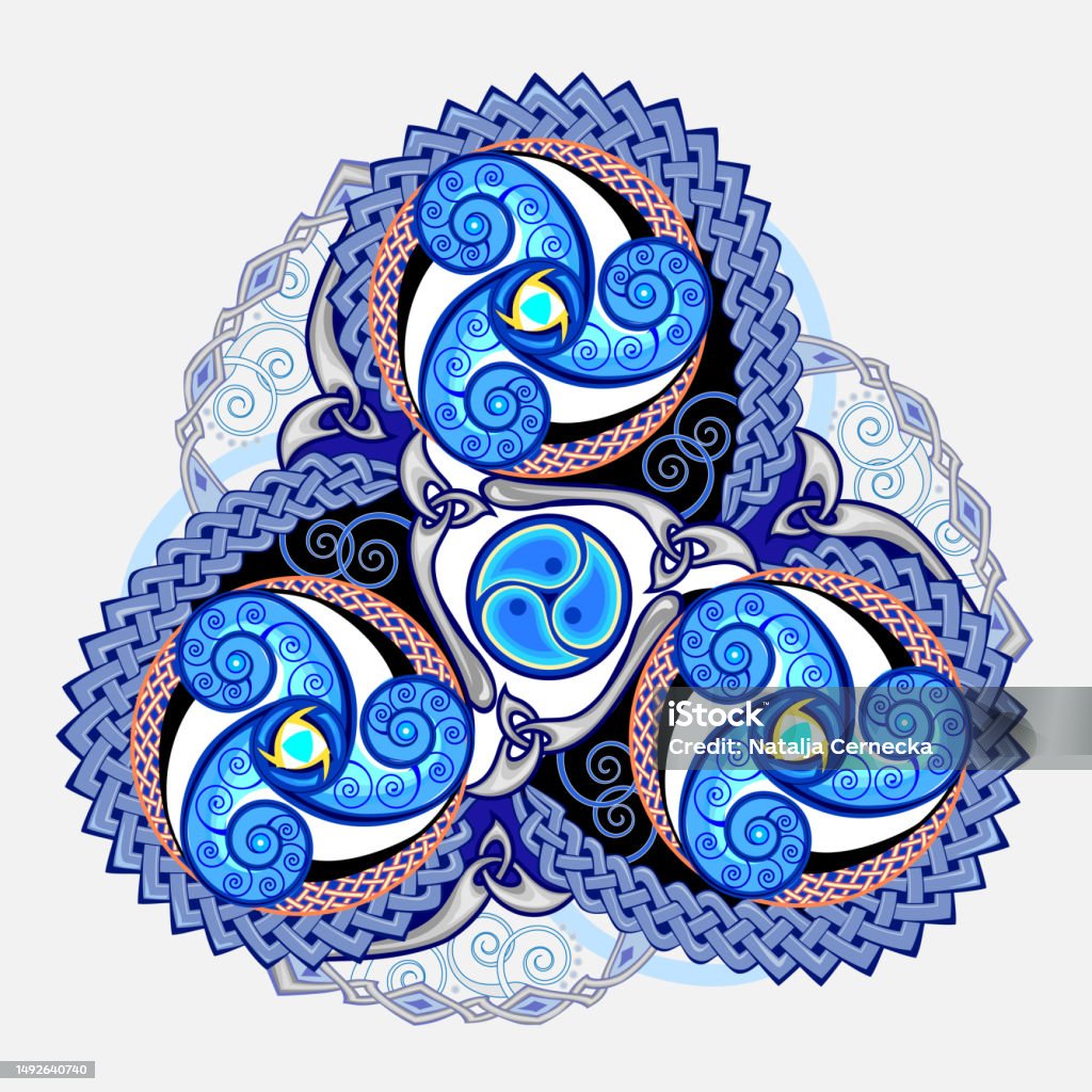 Trickle Icon Ancient Celtic Symbol Triple Trickle Spiral Ornament Celtic Knot ...