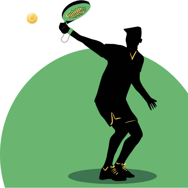 ilustrações de stock, clip art, desenhos animados e ícones de padel men - tennis court men racket