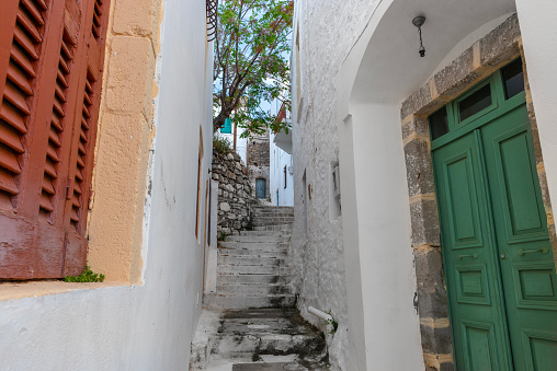 Streets of Nikia village on the Greek island of Nisyros.