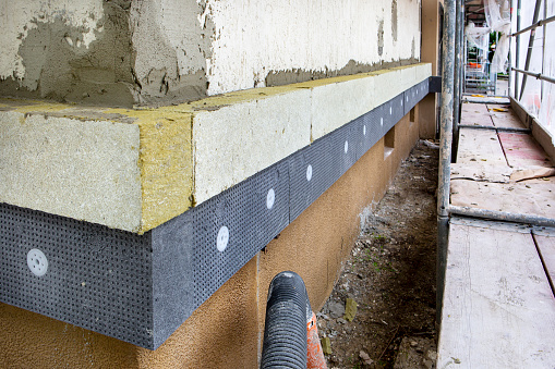 Construction site - facade insulation