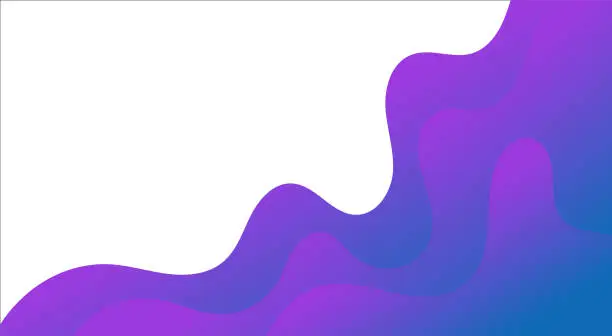 Vector illustration of Modern wave gradient colours abstract background on white design