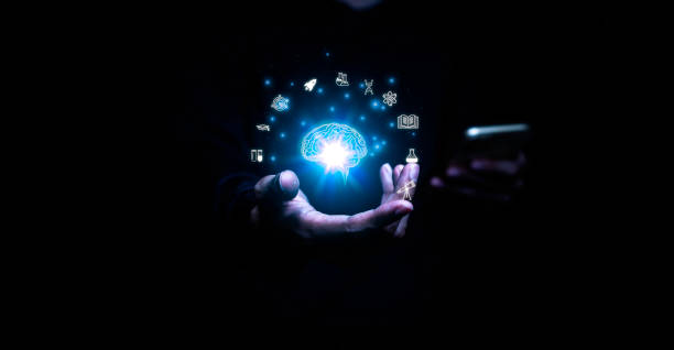 istock Teacher holding light bulb graduation hat, Internet education science course degree, study knowledge to creative thinking idea. E-learning graduate certificate program educational business concept. 1492647927