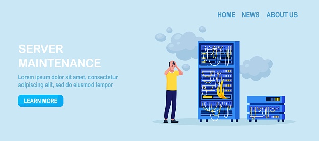 System Admin Defects System Administrator Fixing Pc Server Network Connection Worried ...