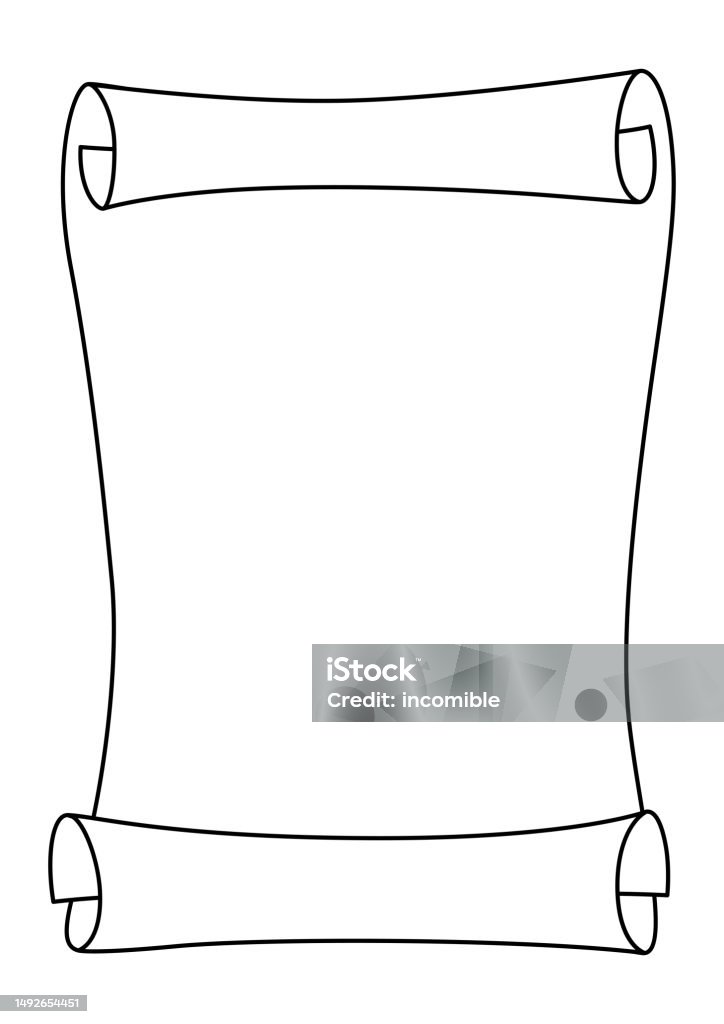 Ilustracja zwoju w stylu vintage. Obraz papirusu lub papieru starożytnego. - Grafika wektorowa royalty-free (Zwój) Ilustracja zwoju w stylu vintage. Obraz papirusu lub papieru starożytnego. - Grafika wektorowa royalty-free (Zwój)