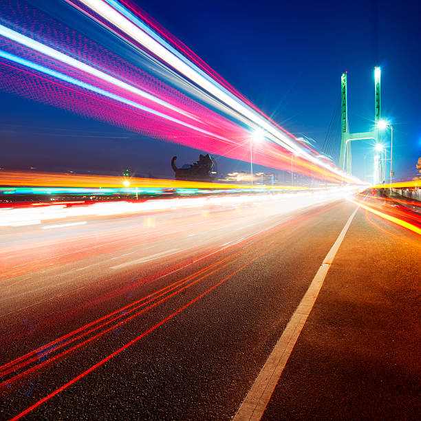 istock Trail traffic lights across a bridge 149266045