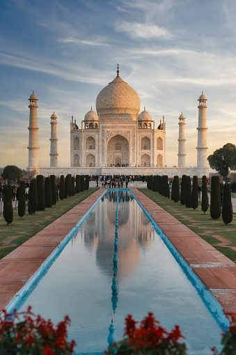 At the grand mausoleum - the Taj Mahal - the hotbed of international tourism