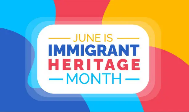 Vector illustration of Immigrant Heritage Month background or banner design template celebrated in june. vector illustration.