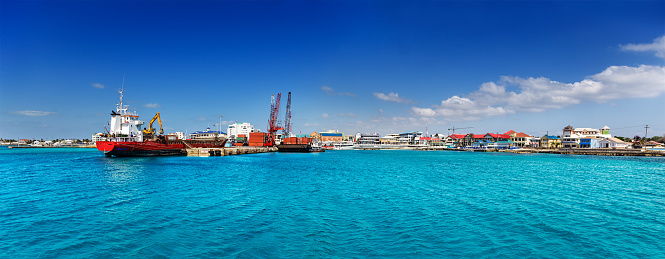 Panorama of the waterfront, George Town, Grand Cayman, Cayman Islands