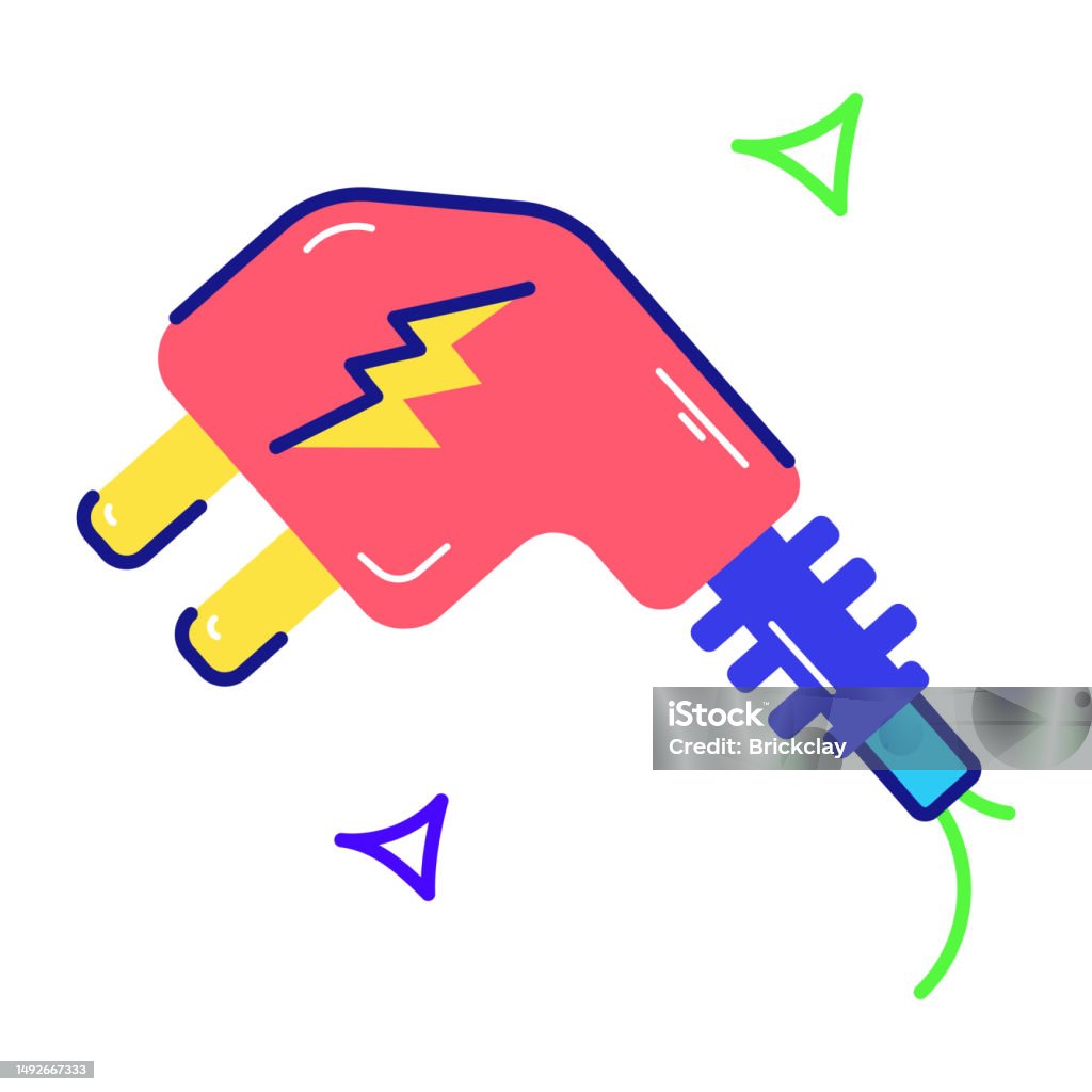 Power Plug Animation Power Plug Stock Illustration - Download Image Now - Cable, Electric ...