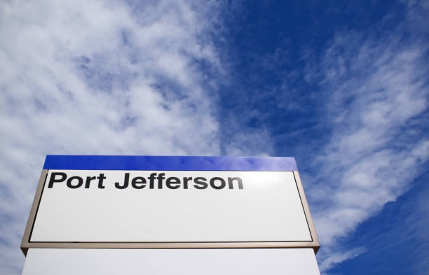 istock port jefferson sign under blue sky with clouds 1492667397