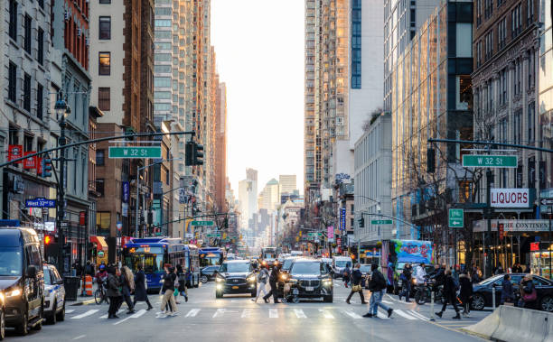 Free Stock Photo of Busy City Street With Tall Buildings | Download ...