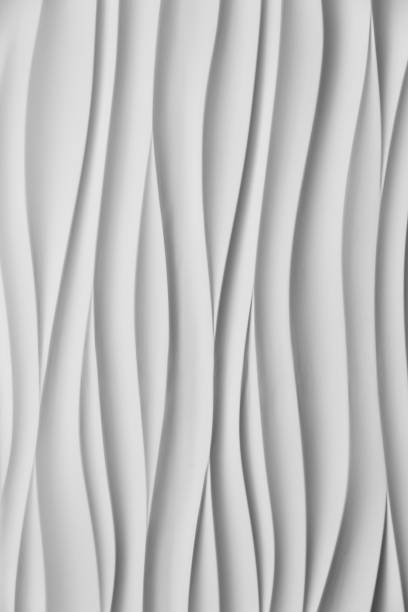 istock Decorative relief wave texture for walls. Gypsum 3D panels. 1492673905