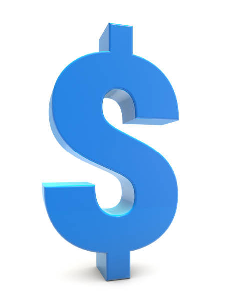 istock Dollar 3d isolated on white background. American Dollar currency symbol 3d. Blue Dollar icon. rendering 1492677376