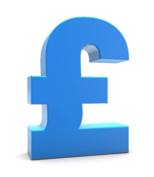 istock Blue Pound 3d isolated on white background. 3d pound sign 3d. 3D rendering. 1492677404