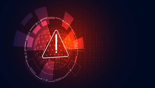 abstrakcyjny symbol ostrzeżenia o ryzyku koncepcja niebezpieczeństwa szybkość tła tło hakowanie komputerów, ostrzeżenie, inwazja wirusów, programów szpiegujących, złośliwego oprogramowania, trojanów - security breach stock illustrations