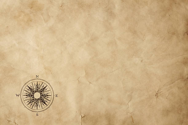 пустой �старый карта фон - compass rose стоковые фото и изображения