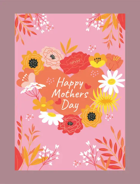 Vector illustration of Happy Mothers Day