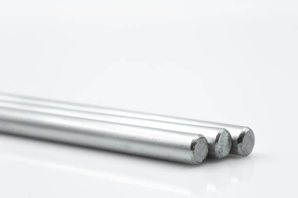 istock Three stainless steel rods isolated white background 1492689747