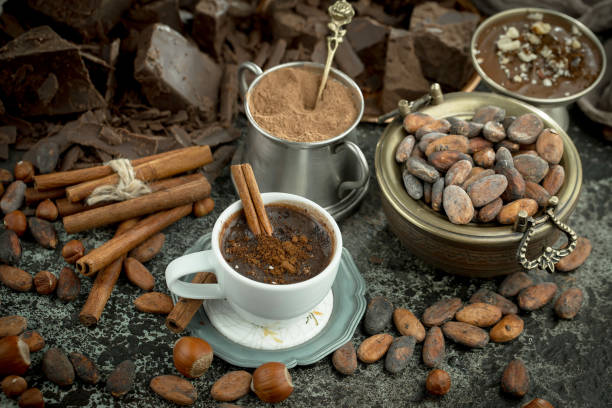 istock Hot chocolate in a cup on the table. 1492693852