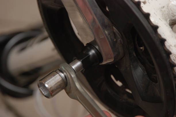 istock Bottom bracket for a bicycle closeup. Tool for repairing a bike. 1492698852