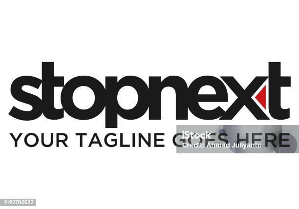 Next Stop Vector Stop Next Typography Logo Template Vector Stock Illustration - Download ...