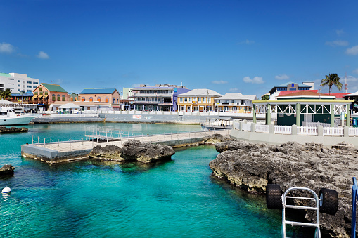 Waterfront shopping area in Georgetown, Grand Cayman