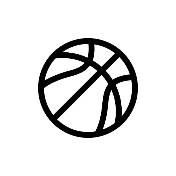 Vector illustration of Basketball Line icon, Design, Pixel perfect, Editable stroke. symbol, Sign, Symbol. Sport, Exercise, Ball.