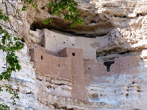 A shot of Montezuma Castle, occupied by ancient peoples until the 1400s when they mysteriously left the area.