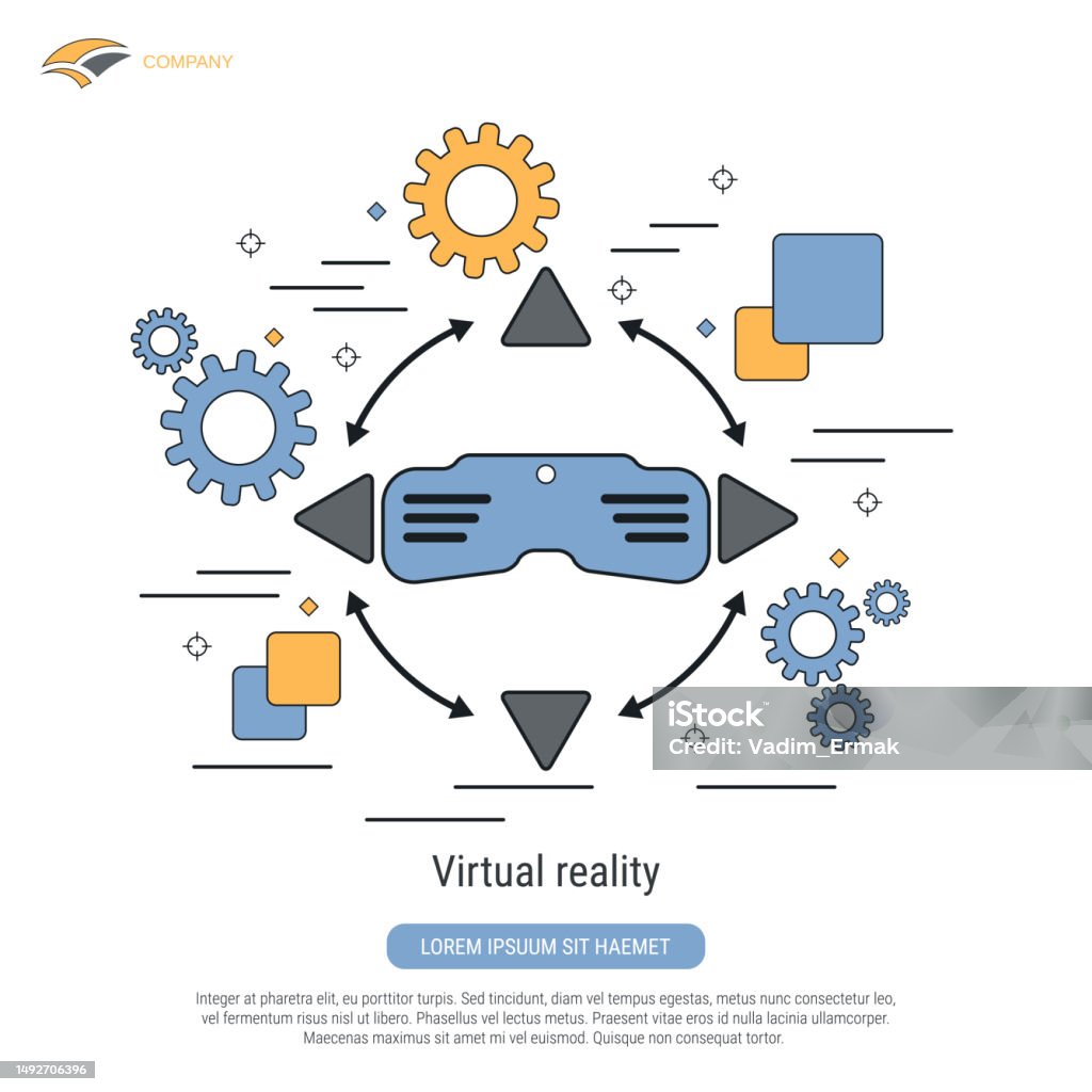 Vr Synth Vector Virtual Reality Vector Concept Stock Illustration - Download Image Now ...
