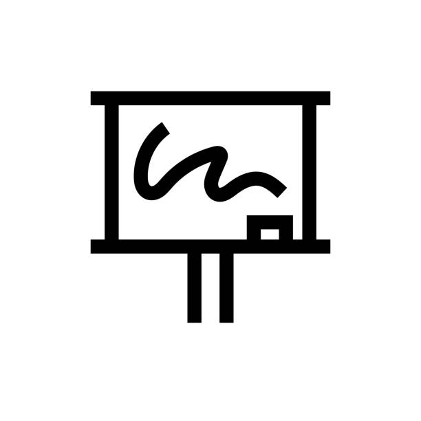 illustrations, cliparts, dessins animés et icônes de icône de ligne de tableau, design, pixel parfait, trait modifiable. logo, signe, symbole. - brosse effaceur