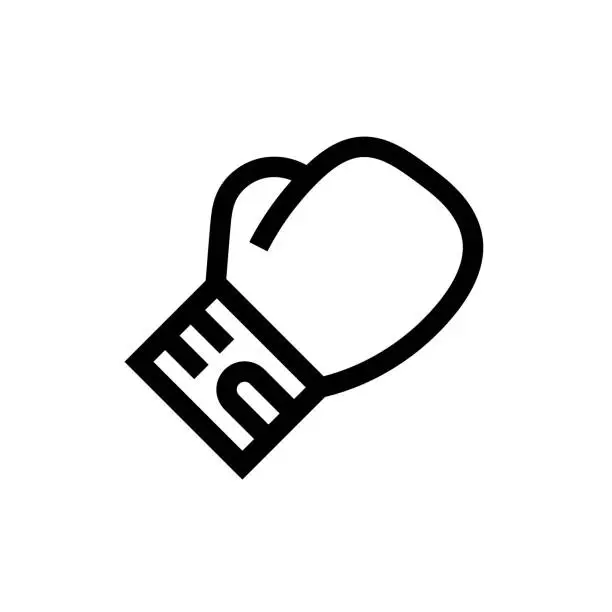 Vector illustration of Boxing Glove Line icon, Design, Pixel perfect, Editable stroke. Logo, Sign, Symbol.