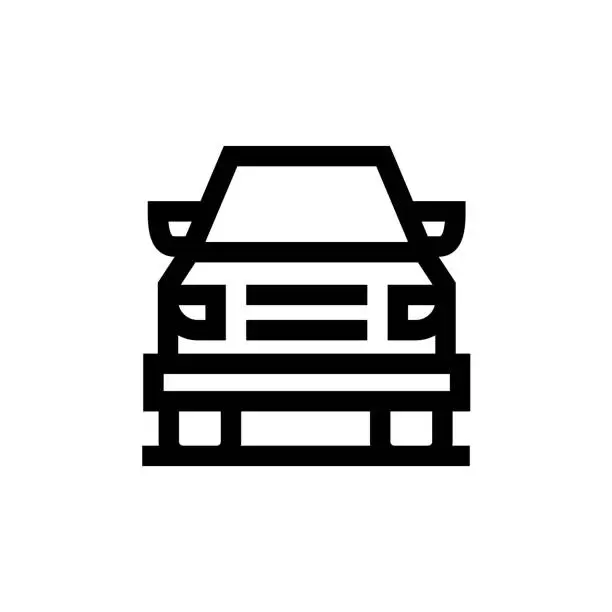 Vector illustration of Car Line icon, Design, Pixel perfect, Editable stroke. Logo, Sign, Symbol.