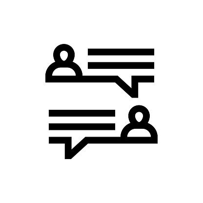 Chat Line icon, Design, Pixel perfect, Editable stroke. Logo, Sign, Symbol. Talking, Mail, Communication.