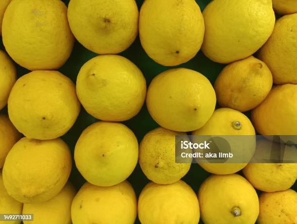 Fresh Lemons Stock Photo - Download Image Now - Agriculture, Circle, Citrus Fruit