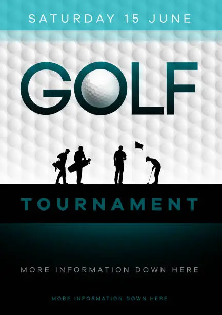 Vector illustration of Golf tournament poster background