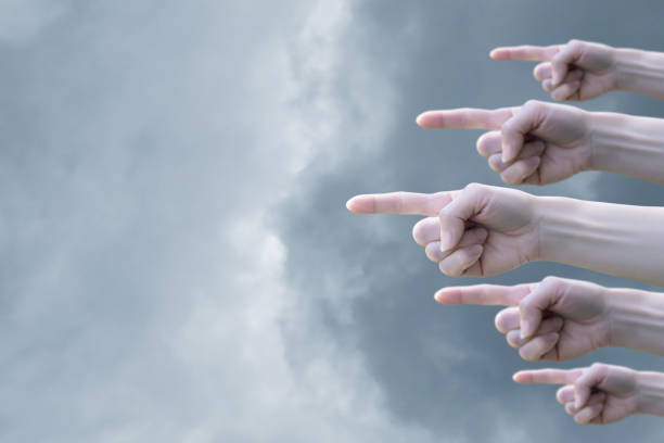 istock Concept of the direction signs with hands. 1492713095