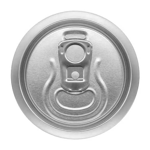 Photo of beer can, view from the top