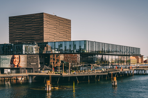 Copenhagen, Denmark - May 22, 2023: View of the Skuespilhuset (Royal Danish Playhouse) in central Copenhagen, Denmark.