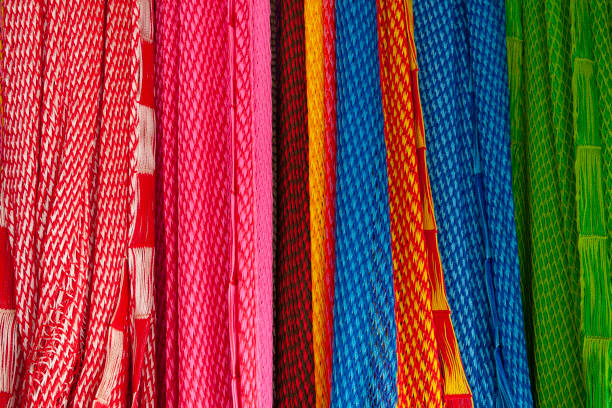 istock Colorful, patterned shawls for sale in Tulum, Mexico 1492717331