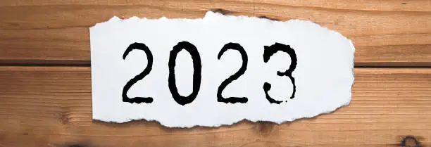 Photo of The inscription 2023 on a piece of paper