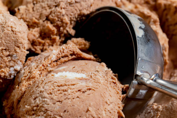 istock Ice cream balls with a spoon. 1492721224