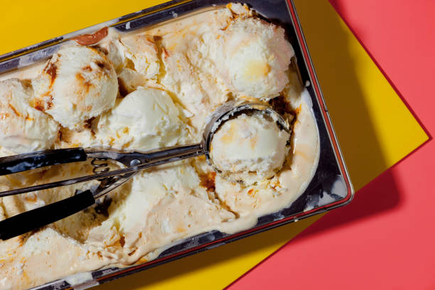 istock Ice cream balls with a spoon. 1492721226